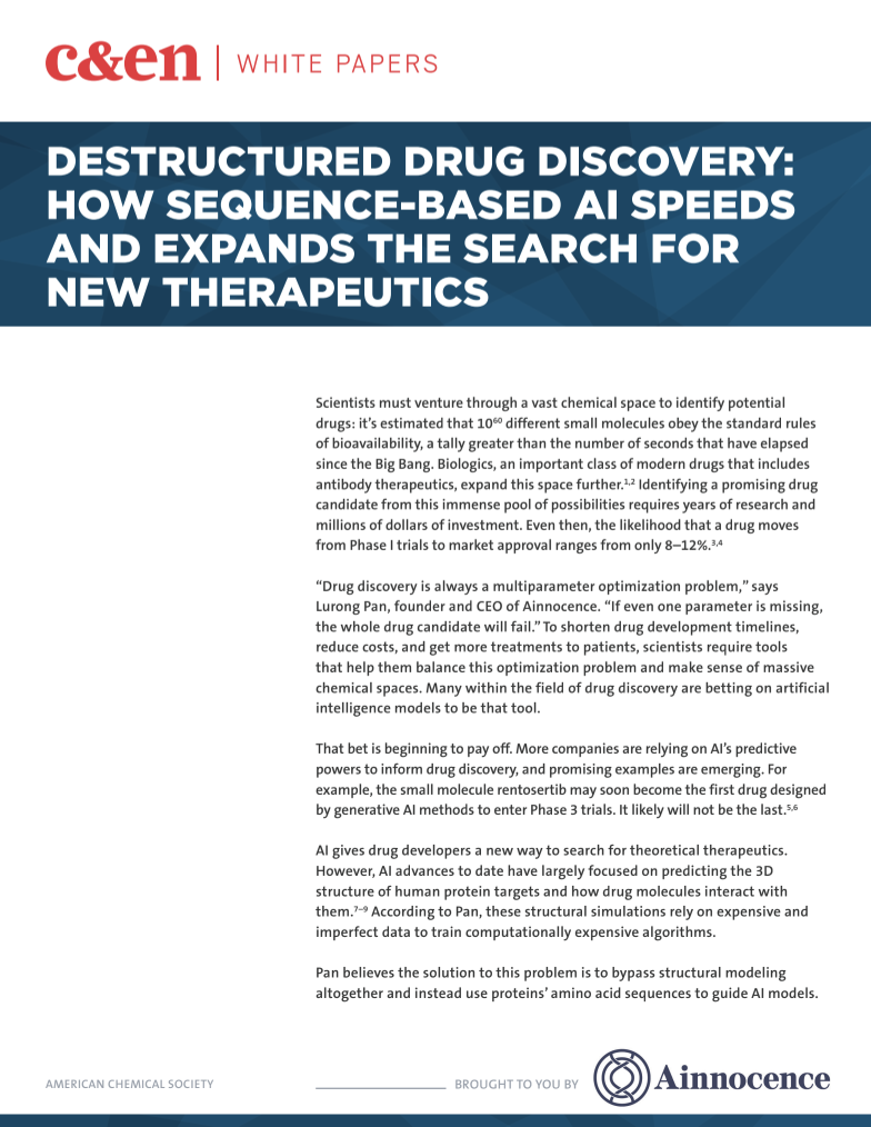 How sequence-based AI achieve whole genome screening for billions of small molecule and antibody candidates in hours