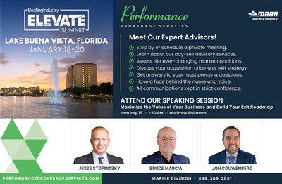 Performance Brokerage Services to Attend and Speak at the 2026 Boating Industry Elevate Summit in Lake Buena Vista, Florida