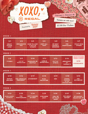 "XOXO, Regal" Delivers a Month-Long Love Letter to Moviegoers in February